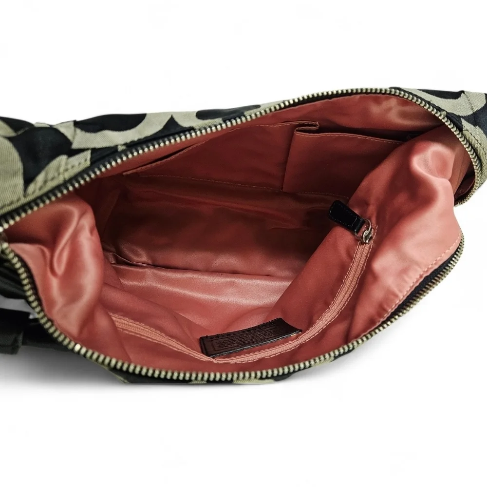 Coach Kristen Op Art Hobo Bag In Black And Gray Sateen From 2008